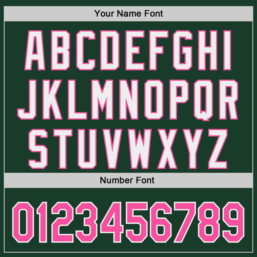 Custom Green Pink-White Classic Color Block Side Panel Stripe Authentic Baseball Jersey