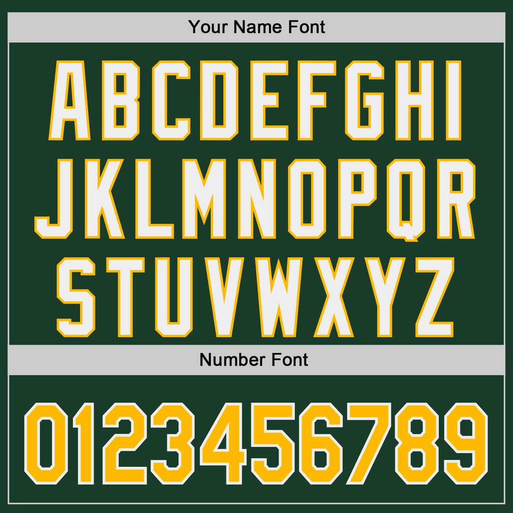 Custom Green Gold-White Classic Color Block Side Panel Stripe Authentic Baseball Jersey