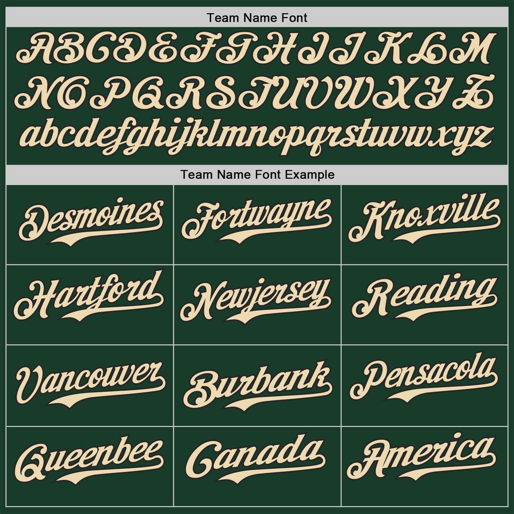 Custom Green Cream-Black Classic Color Block Side Panel Stripe Authentic Baseball Jersey