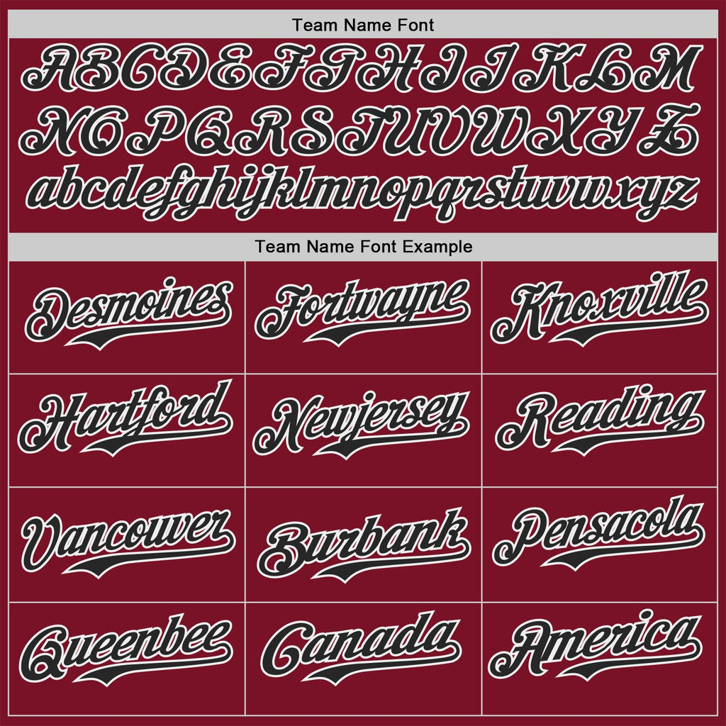 Custom Crimson Black-White Classic Color Block Side Panel Stripe Authentic Baseball Jersey