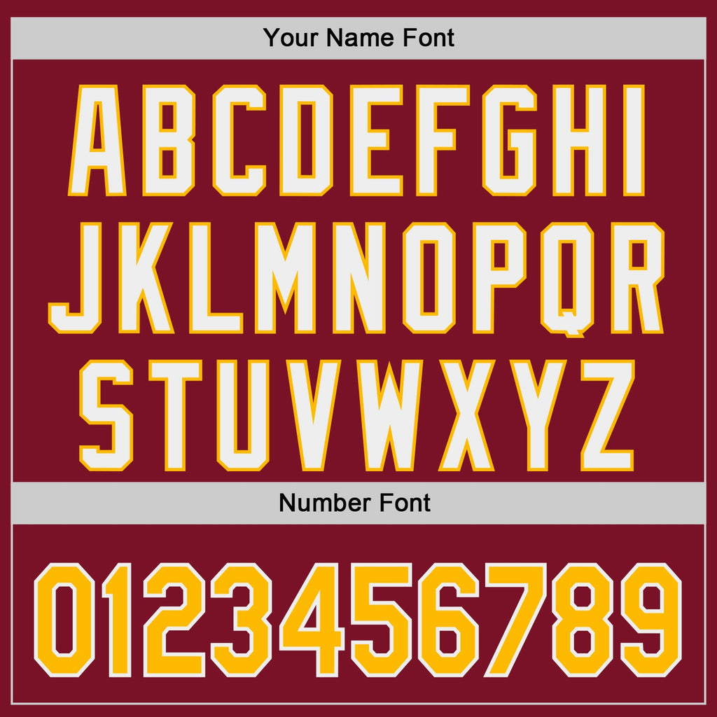 Custom Crimson Gold-White Classic Color Block Side Panel Stripe Authentic Baseball Jersey