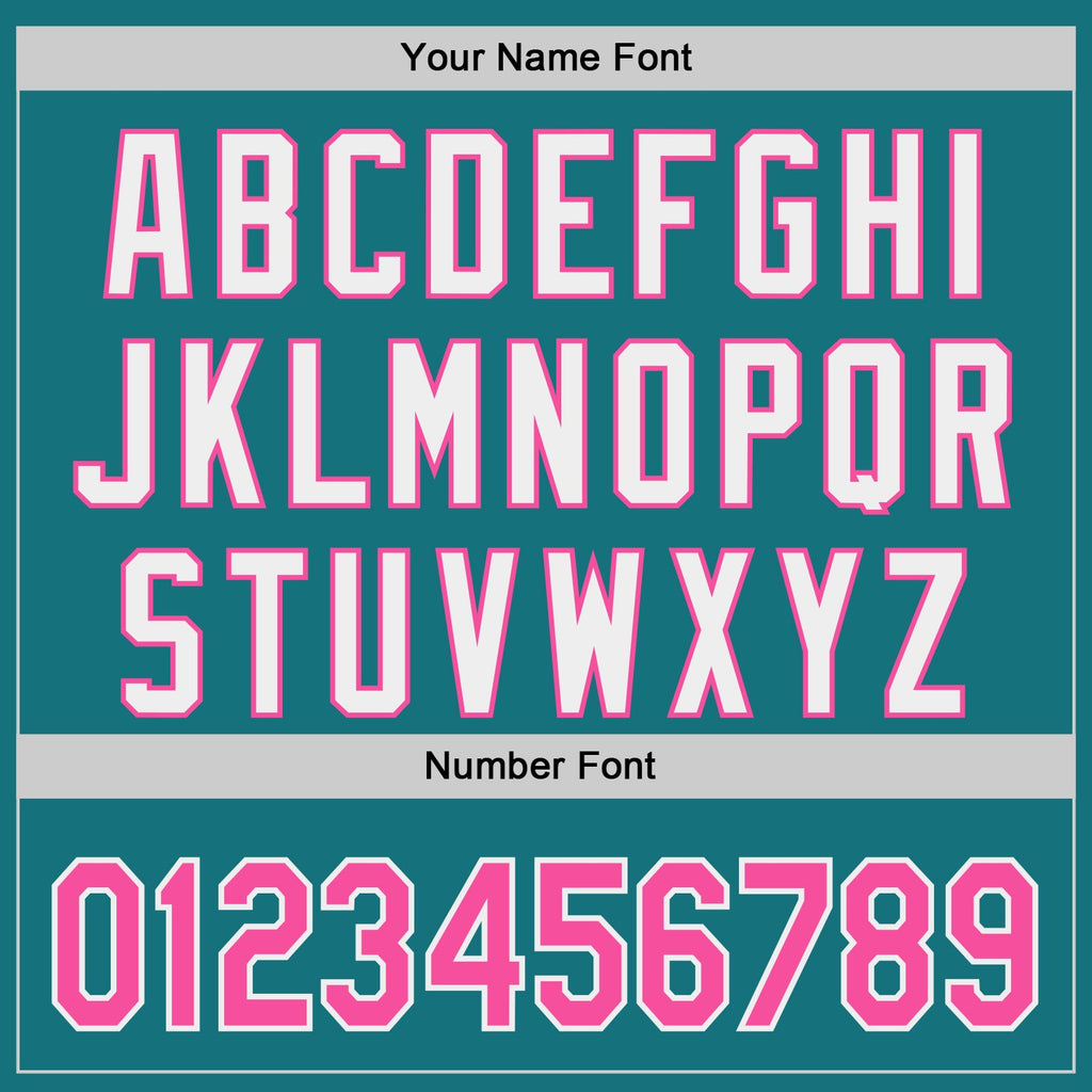 Custom Teal Pink-White Classic Color Block Side Panel Stripe Authentic Baseball Jersey