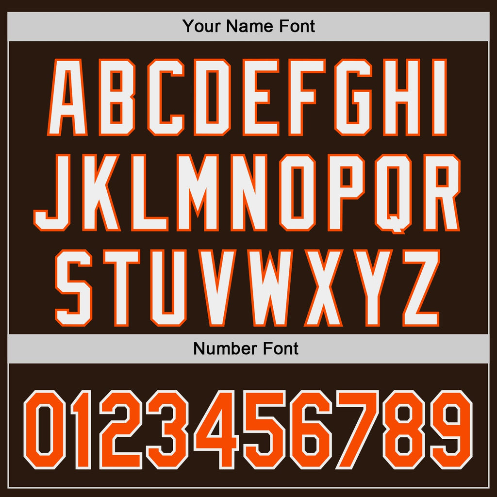 Custom Brown Orange-White Classic Color Block Side Panel Stripe Authentic Baseball Jersey