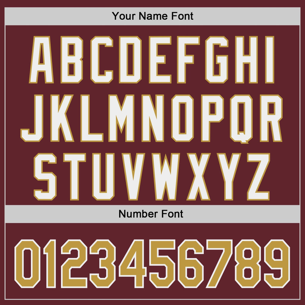 Custom Burgundy Old Gold-White Classic Color Block Side Panel Stripe Authentic Baseball Jersey
