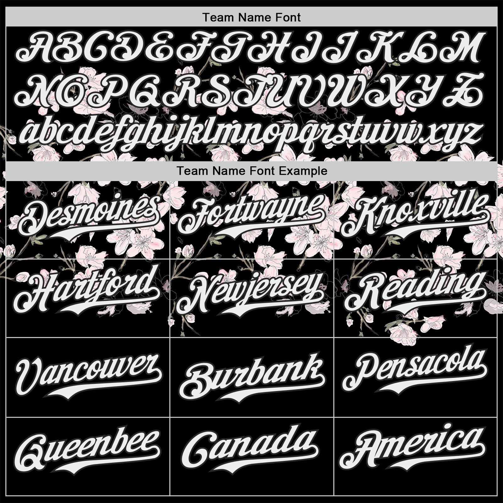 Custom Black-White Cherry Blossoms Sakura Authentic Baseball Jersey