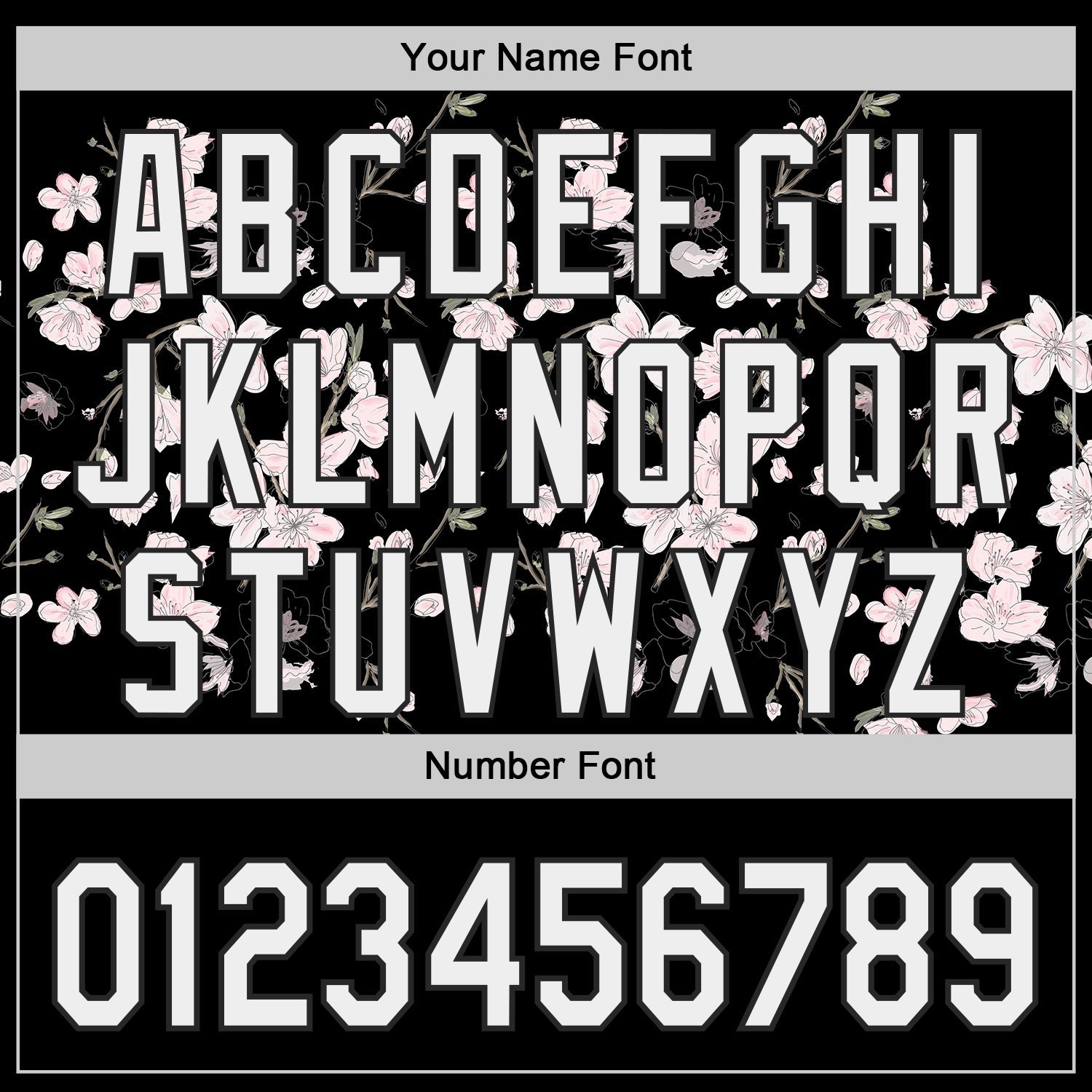 Custom Black-White Cherry Blossoms Sakura Authentic Baseball Jersey