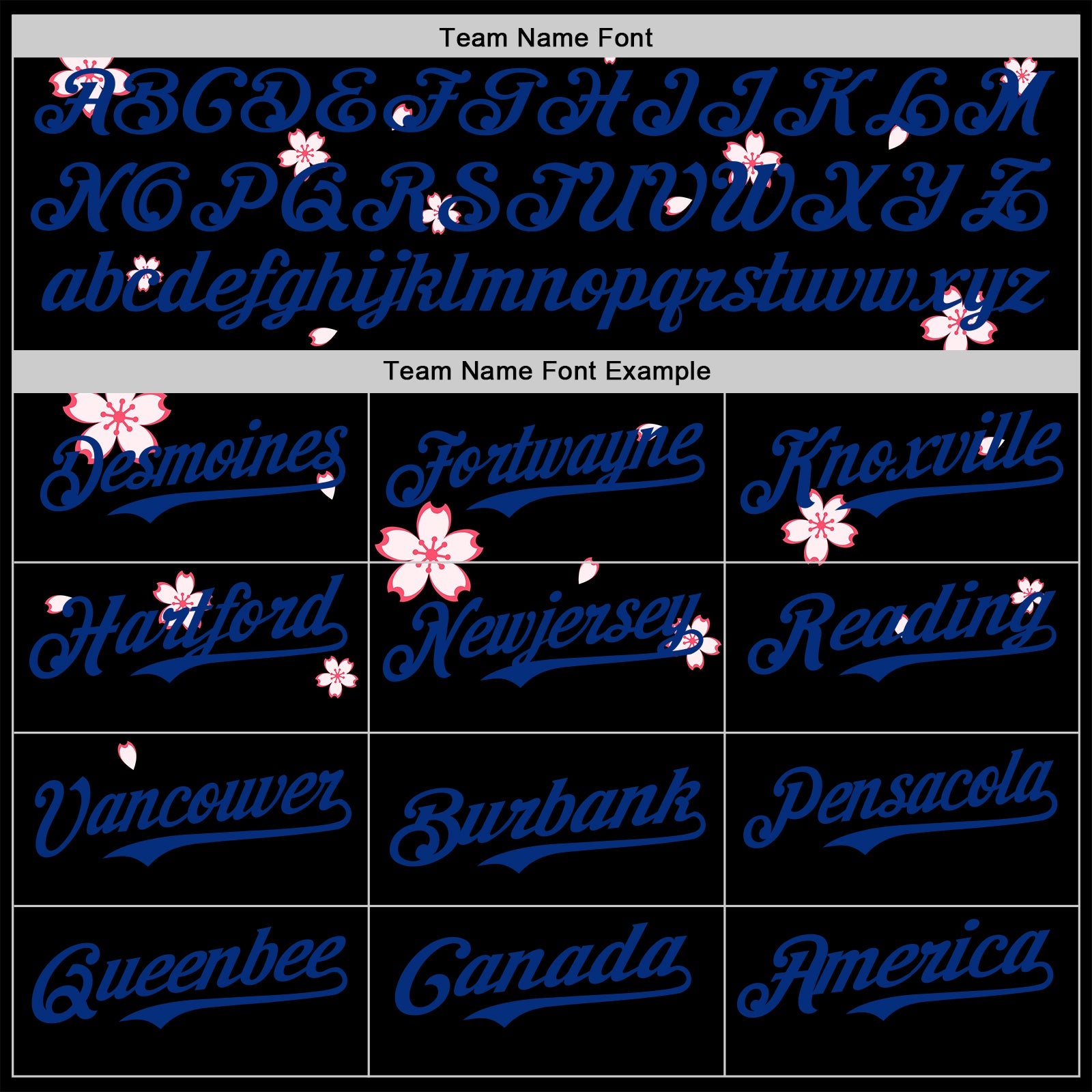 Custom Black Red-Royal Cherry Blossoms Sakura Authentic Baseball Jersey