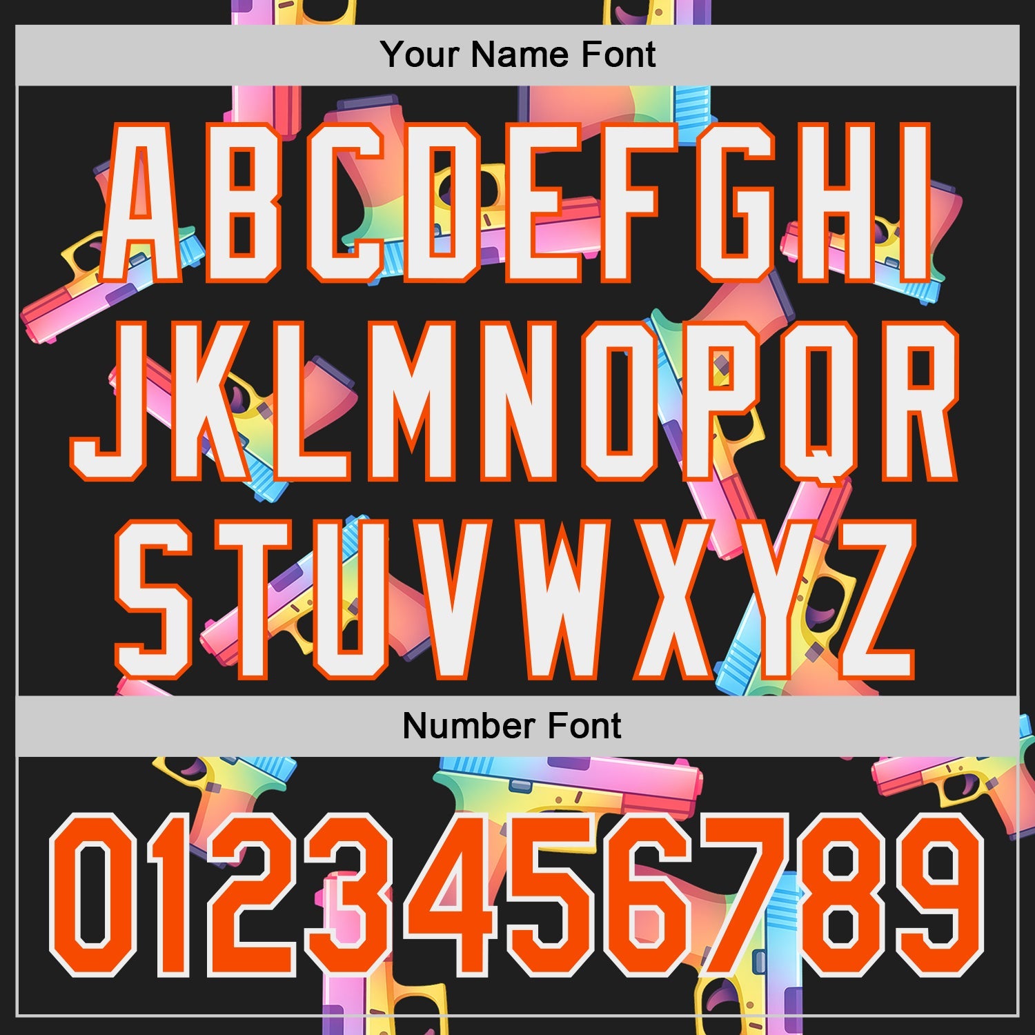 Custom Black Orange-White Colorful Firepower 3D Pattern Design Authentic Baseball Jersey