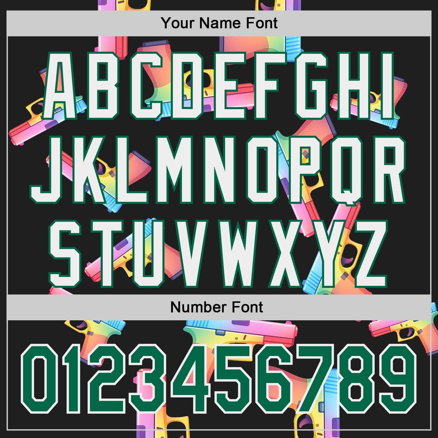 Custom Black Kelly Green-White Colorful Firepower 3D Pattern Design Authentic Baseball Jersey
