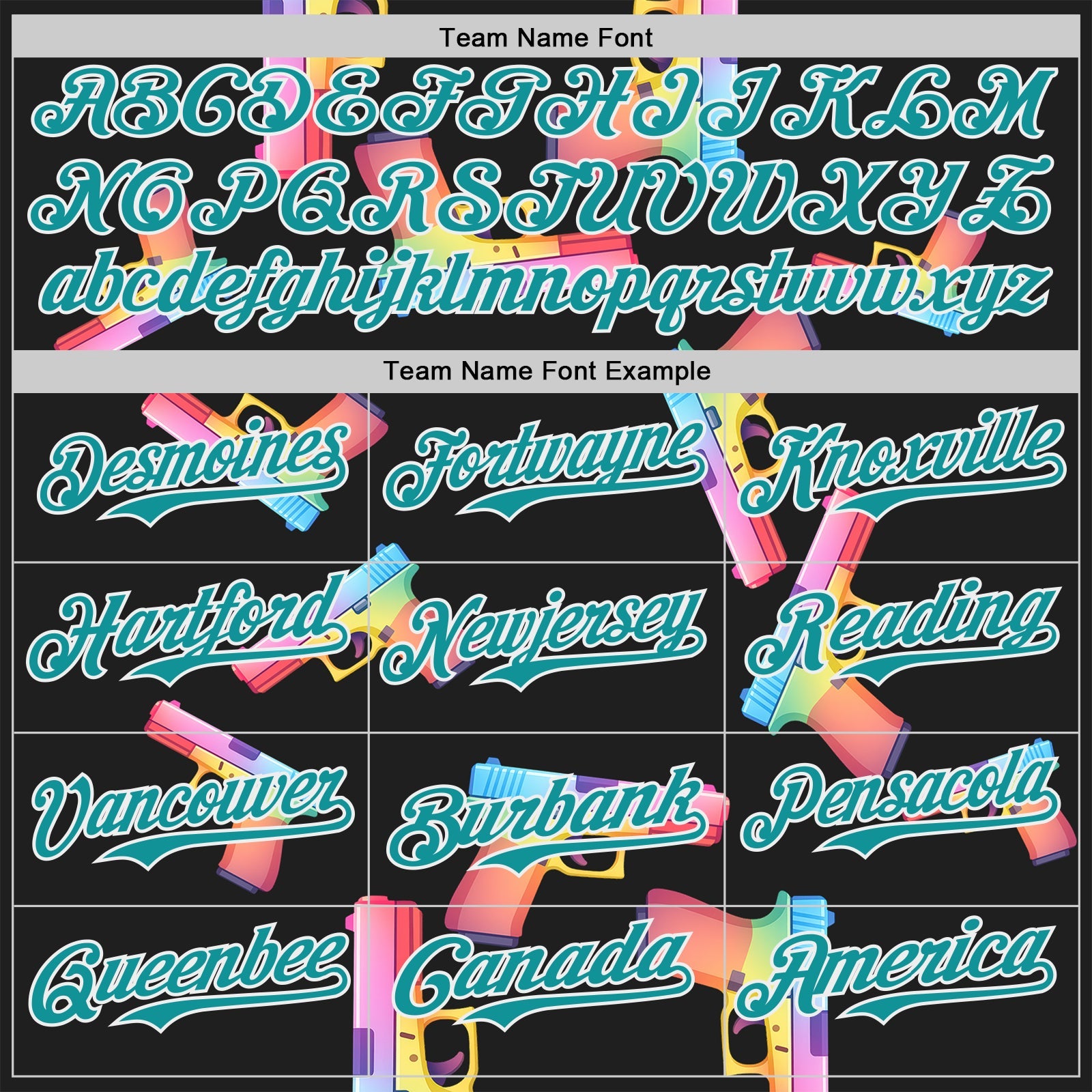 Custom Black Teal-White Colorful Firepower 3D Pattern Design Authentic Baseball Jersey
