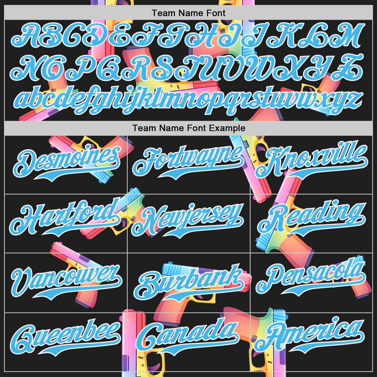 Custom Black Sky Blue-White Colorful Firepower 3D Pattern Design Authentic Baseball Jersey