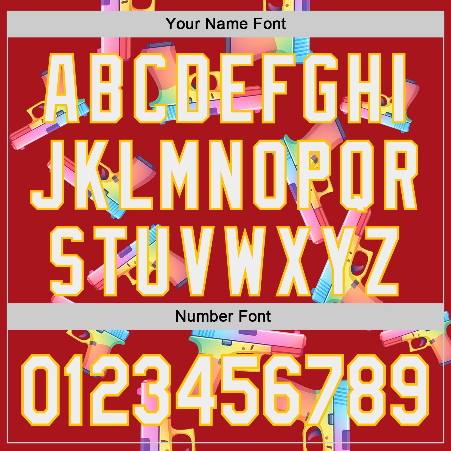 Custom Red White-Yellow Colorful Firepower 3D Pattern Design Authentic Baseball Jersey