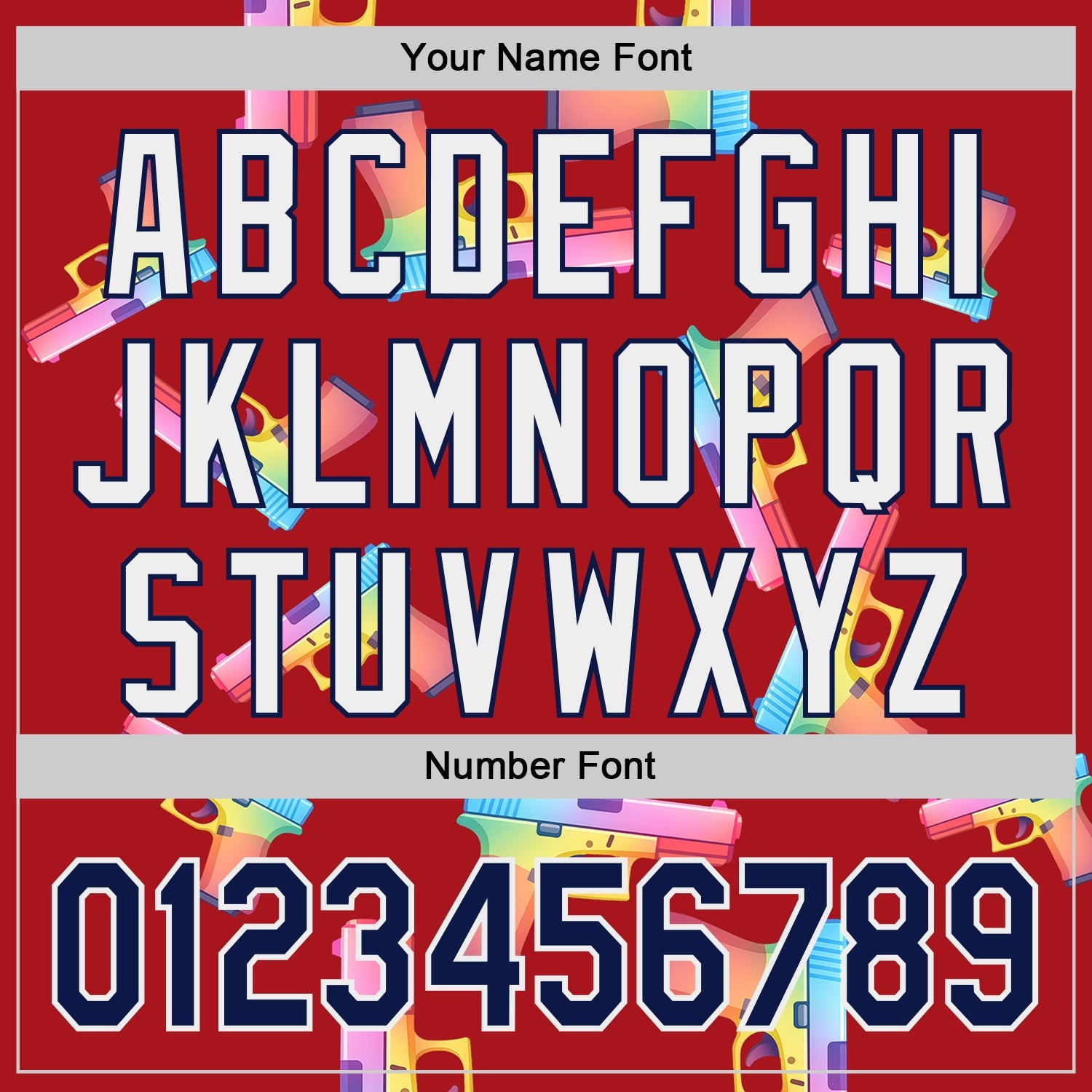Custom Red Navy-White Colorful Firepower 3D Pattern Design Authentic Baseball Jersey