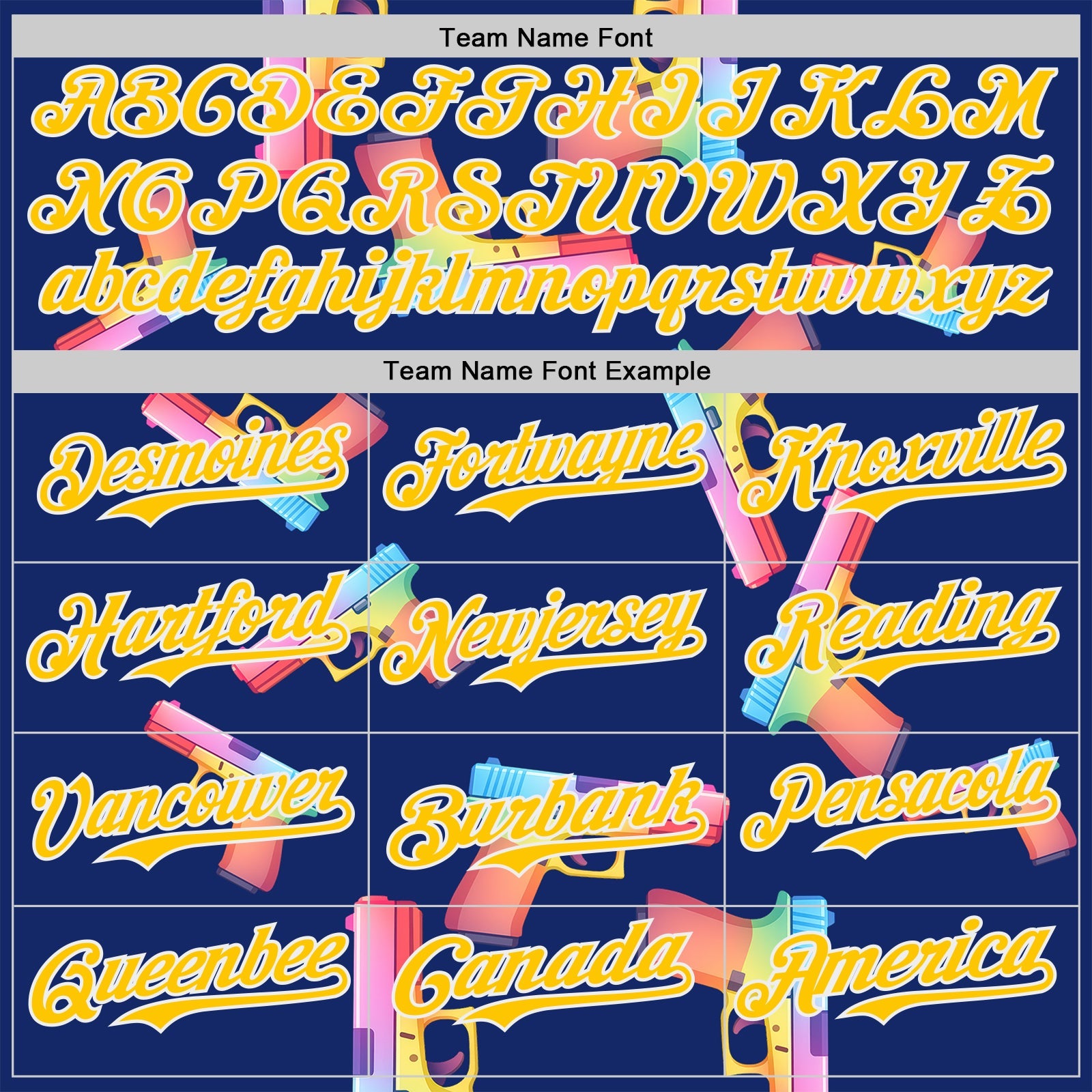 Custom Royal Yellow-White Colorful Firepower 3D Pattern Design Authentic Baseball Jersey