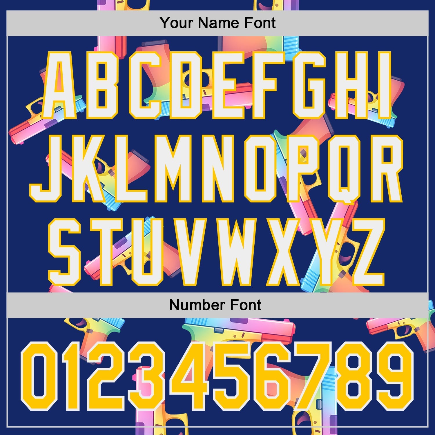 Custom Royal Yellow-White Colorful Firepower 3D Pattern Design Authentic Baseball Jersey