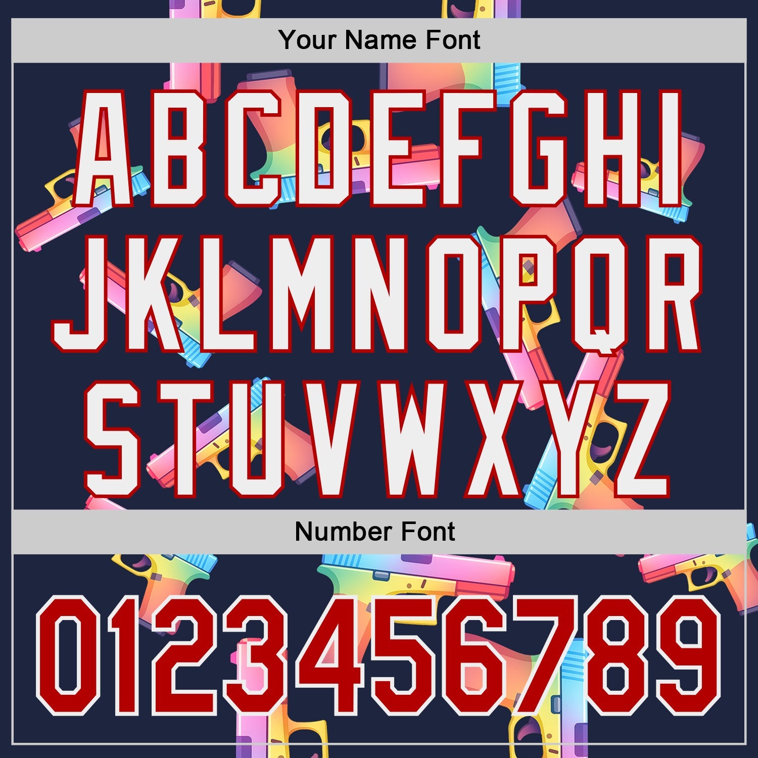 Custom Navy Red-White Colorful Firepower 3D Pattern Design Authentic Baseball Jersey