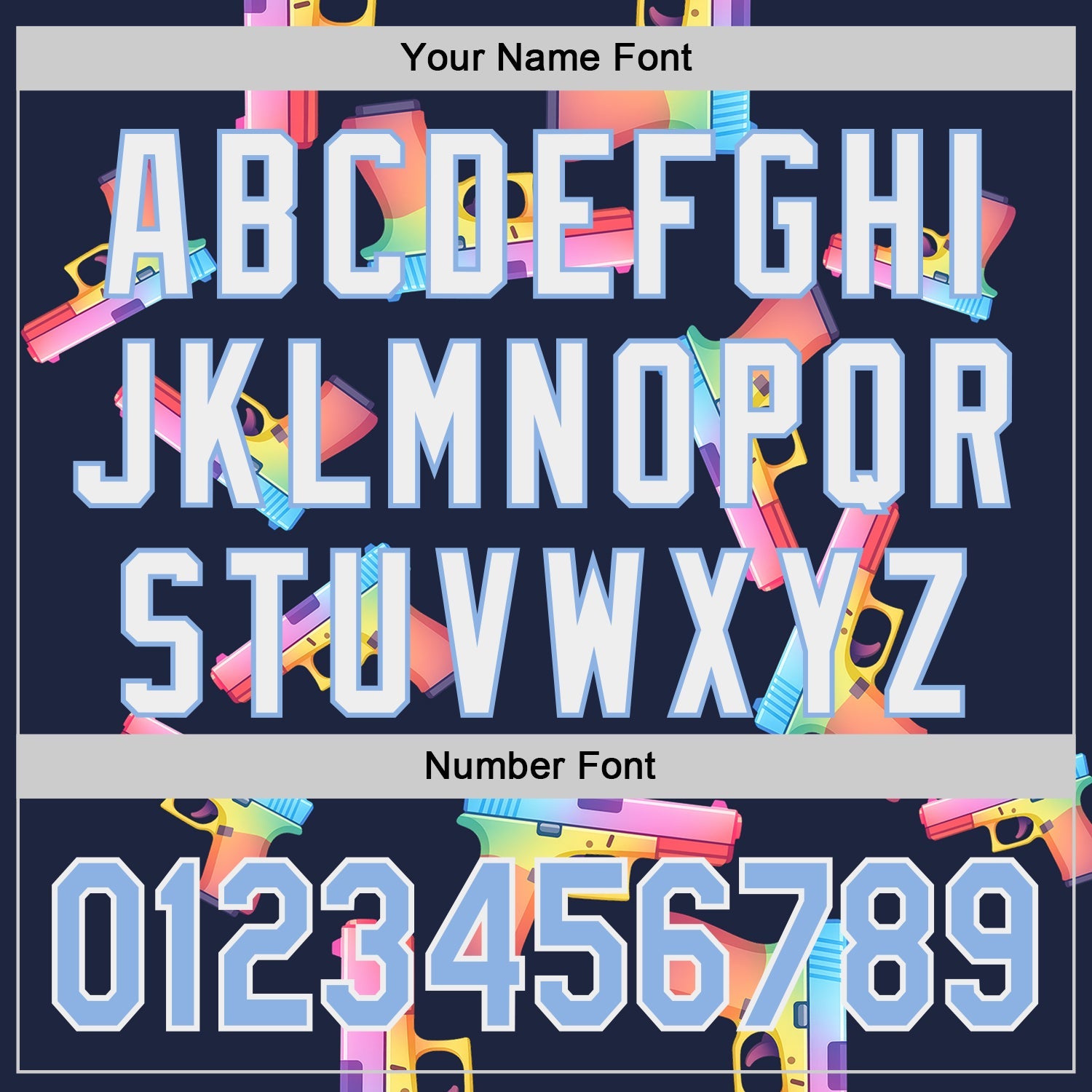 Custom Navy Light Blue-White Colorful Firepower 3D Pattern Design Authentic Baseball Jersey