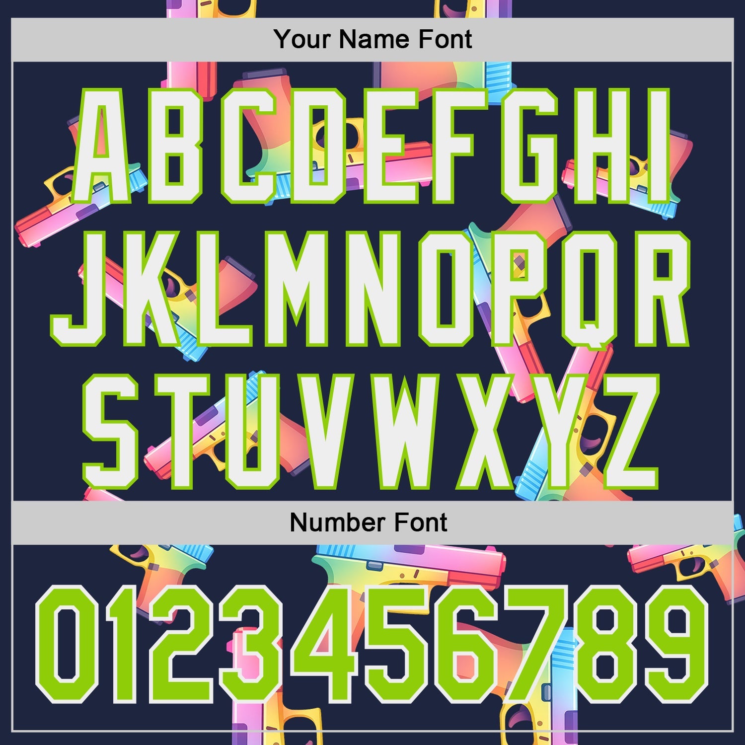 Custom Navy Neon Green-White Colorful Firepower 3D Pattern Design Authentic Baseball Jersey