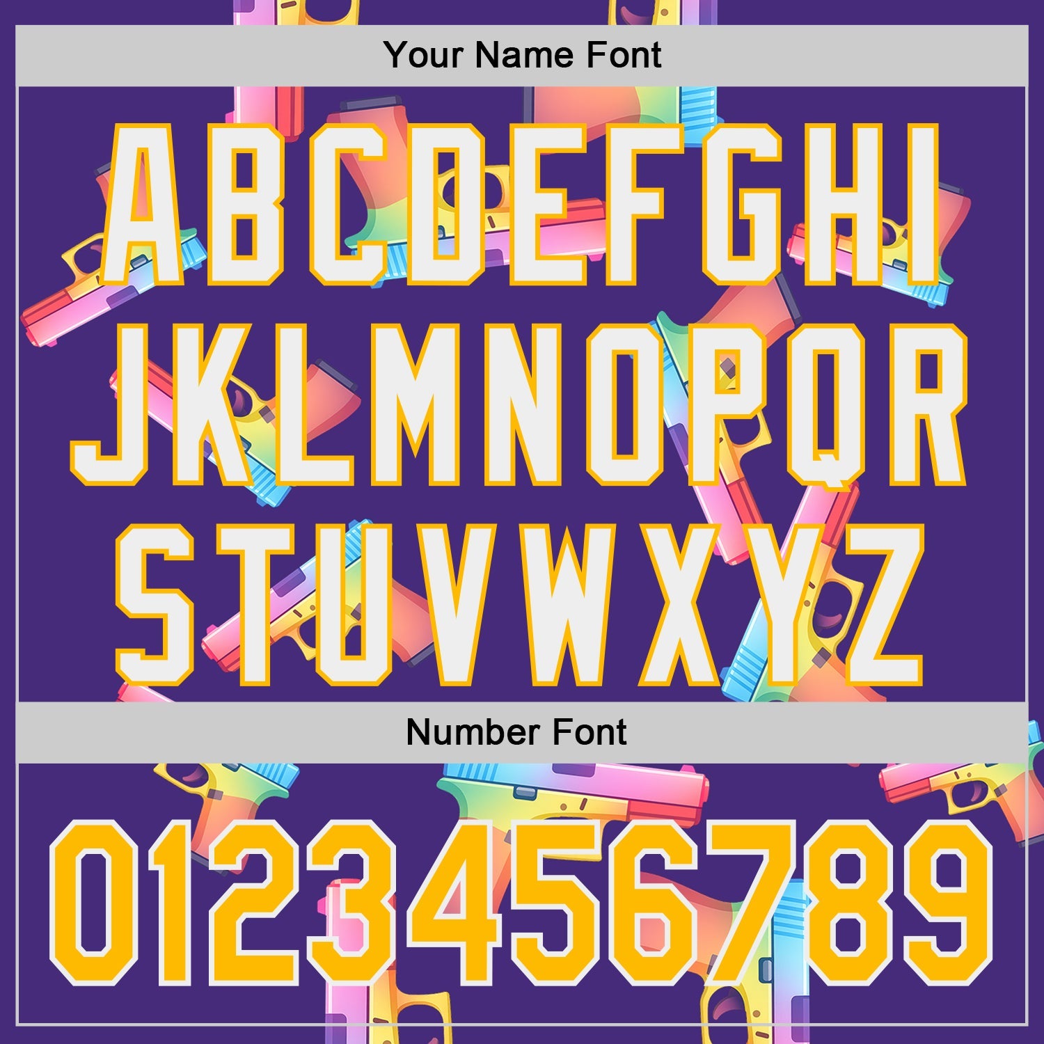 Custom Purple Gold-White Colorful Firepower 3D Pattern Design Authentic Baseball Jersey