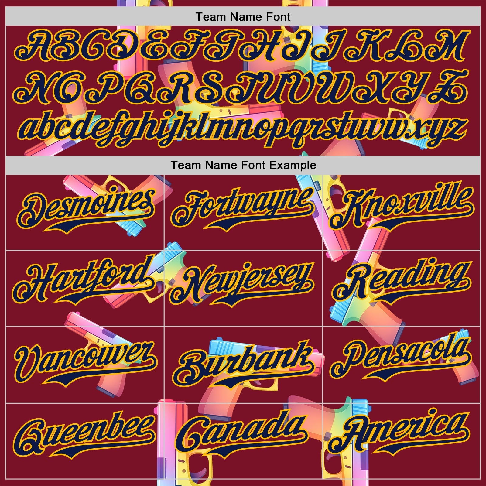 Custom Crimson Navy-Gold Colorful Firepower 3D Pattern Design Authentic Baseball Jersey