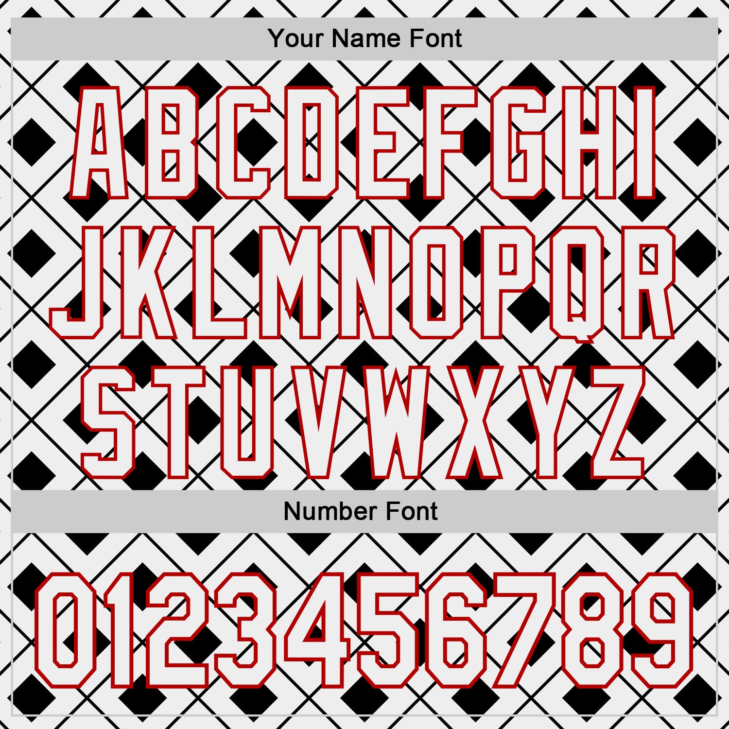 Custom White Black-Red Geometric Diamond Grid Rhombus Authentic Baseball Jersey