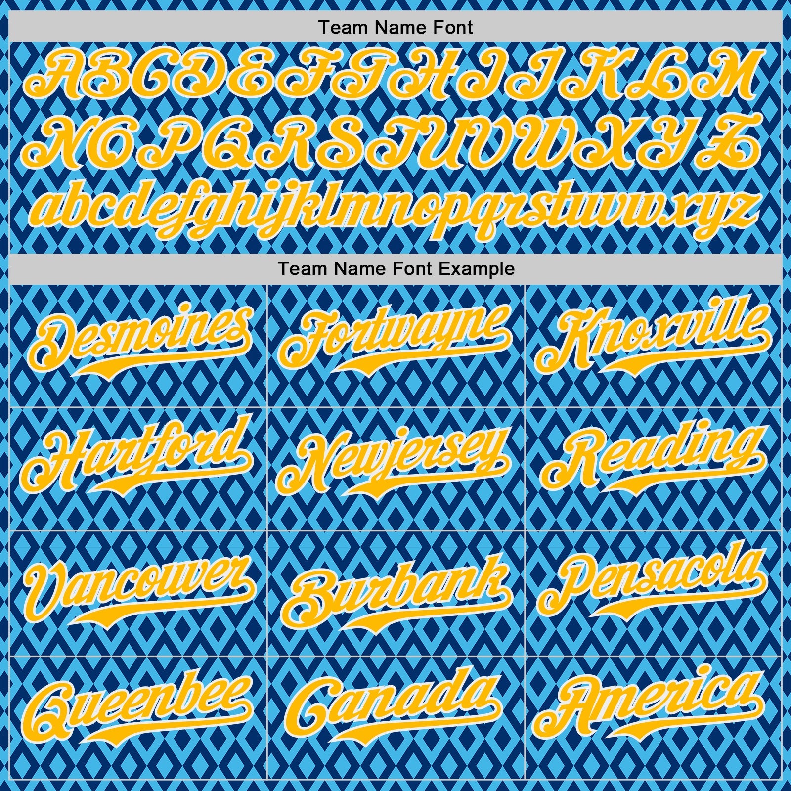 Custom Blue Gold-White Geometric Diamond Grid Rhombus Authentic Baseball Jersey