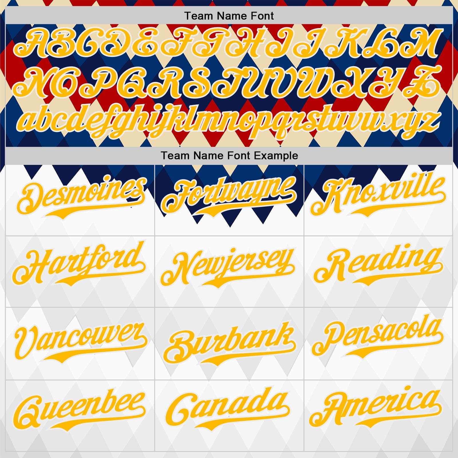 Custom White Gold Red Blue-Cream Geometric Diamond Grid Rhombus Authentic Baseball Jersey