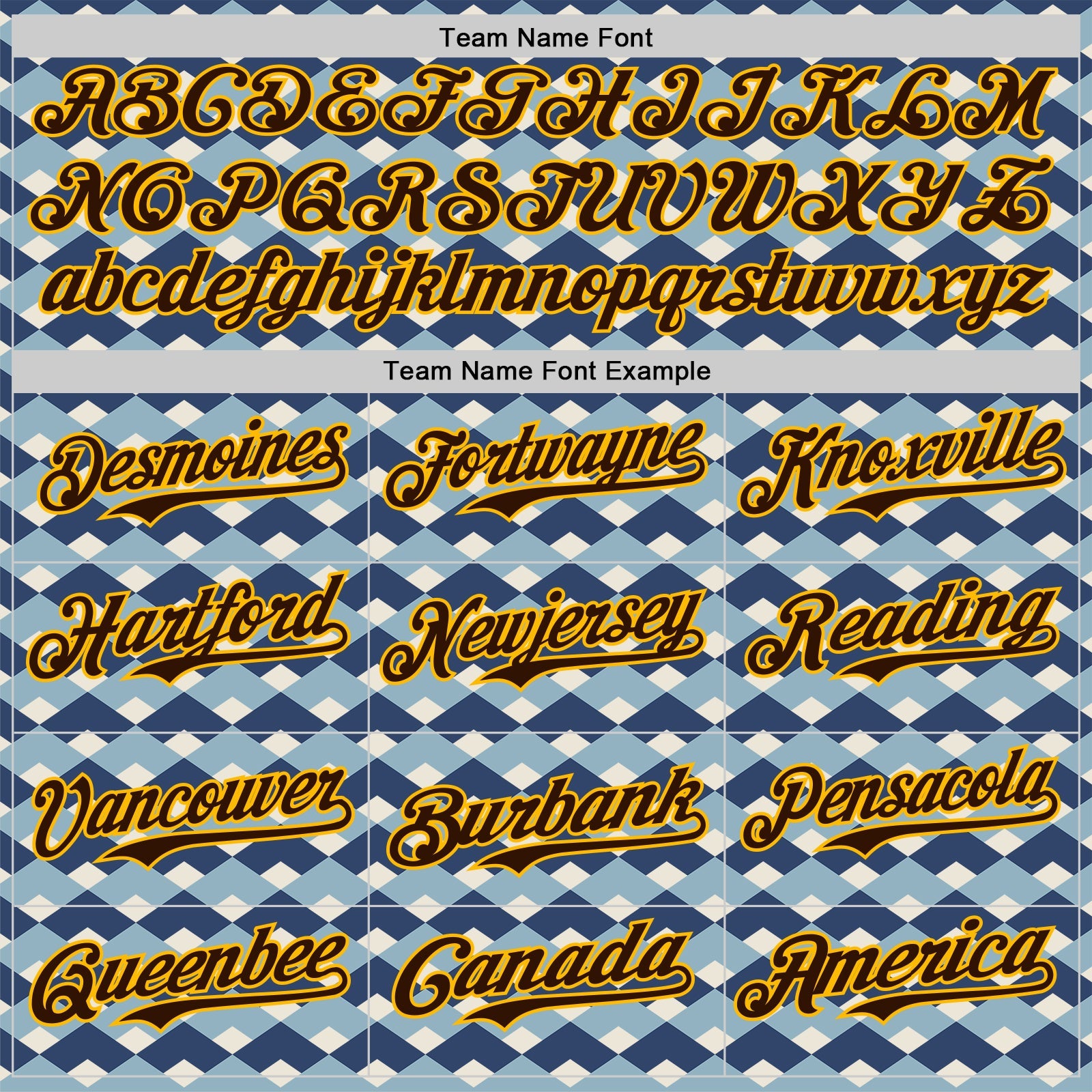 Custom White Brown Blue-Gold Geometric Diamond Grid Rhombus Authentic Baseball Jersey