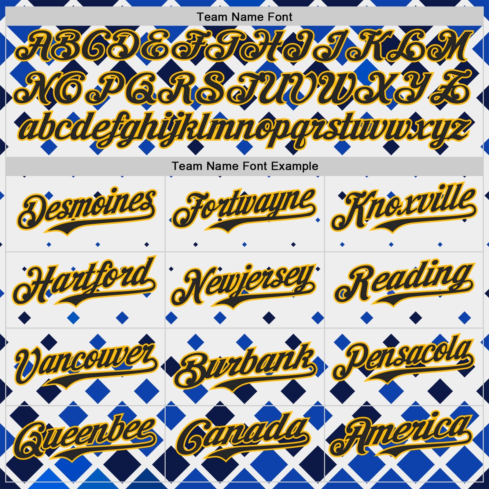 Custom White Black Blue-Gold Geometric Diamond Grid Rhombus Authentic Baseball Jersey