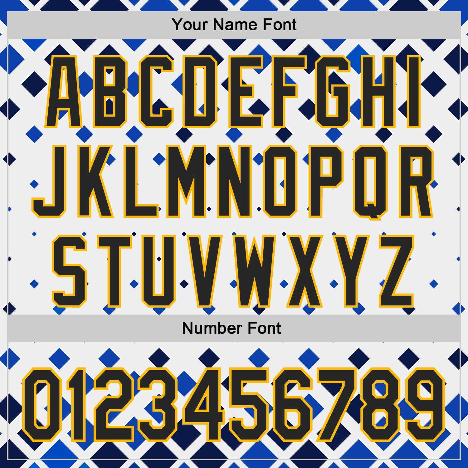 Custom White Black Blue-Gold Geometric Diamond Grid Rhombus Authentic Baseball Jersey