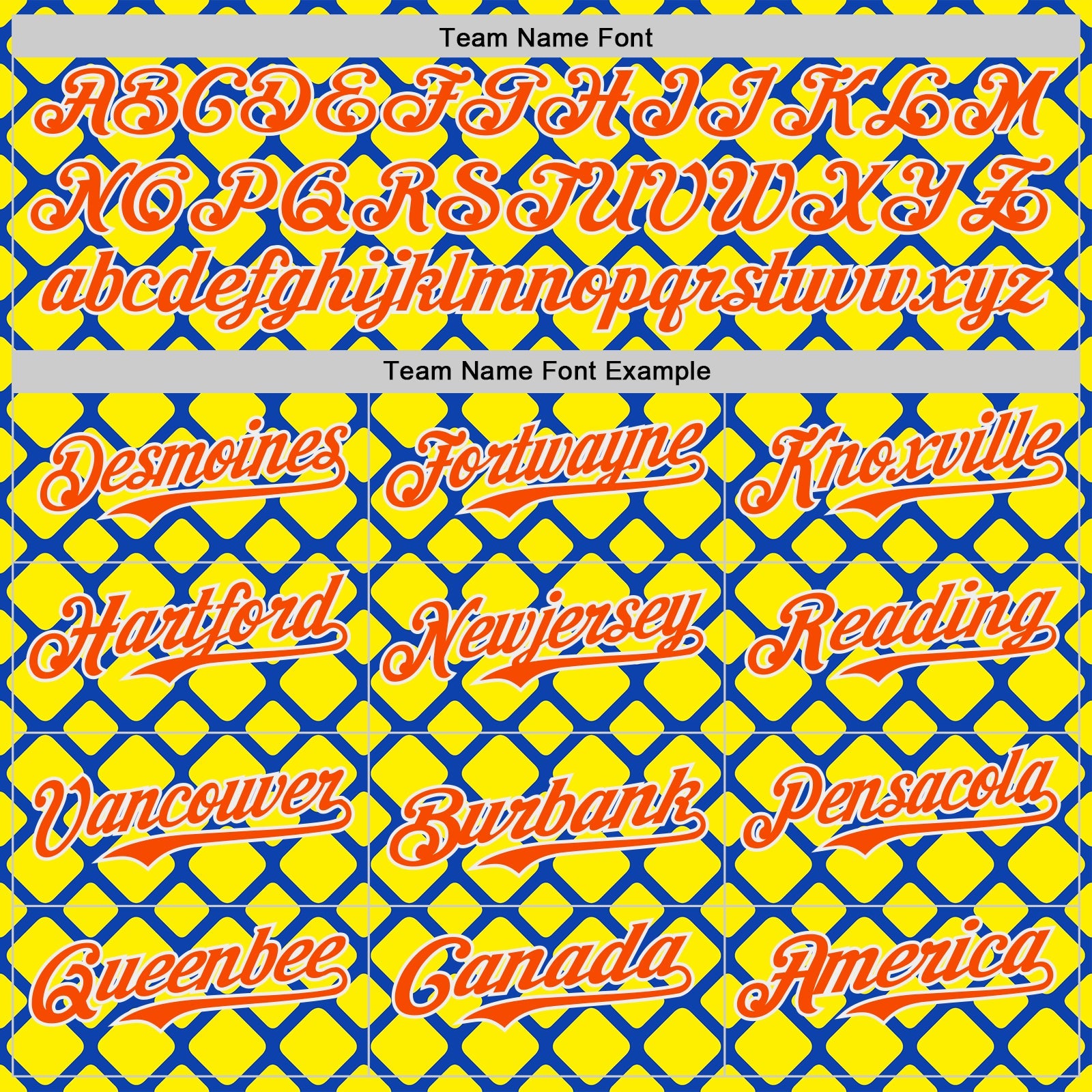 Custom Thunder Blue Orange Light Yellow-White Geometric Diamond Grid Rhombus Authentic Baseball Jersey