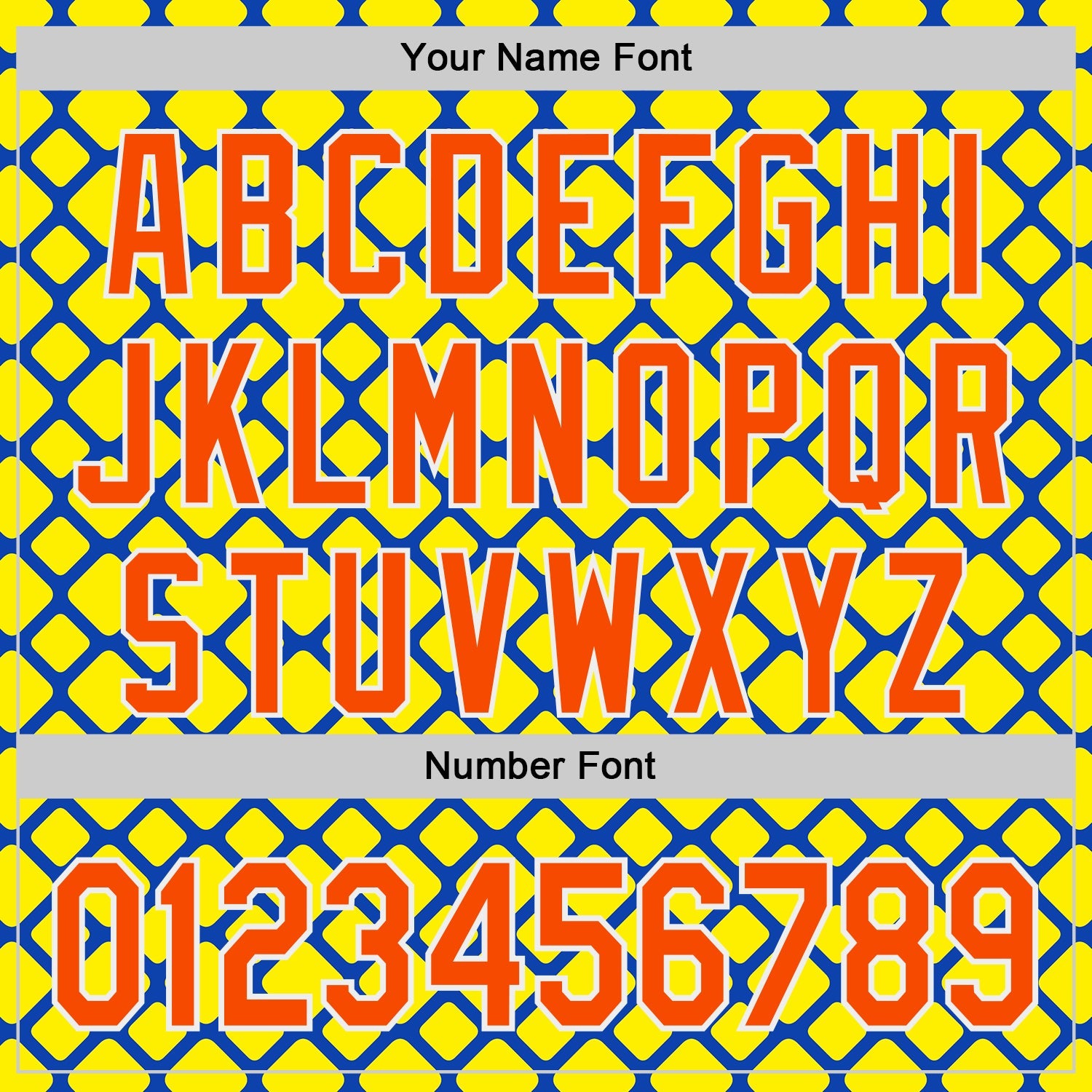Custom Thunder Blue Orange Light Yellow-White Geometric Diamond Grid Rhombus Authentic Baseball Jersey