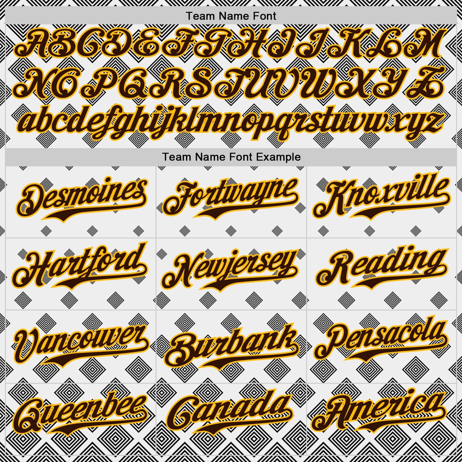 Custom White Brown Black-Gold Geometric Diamond Grid Rhombus Authentic Baseball Jersey
