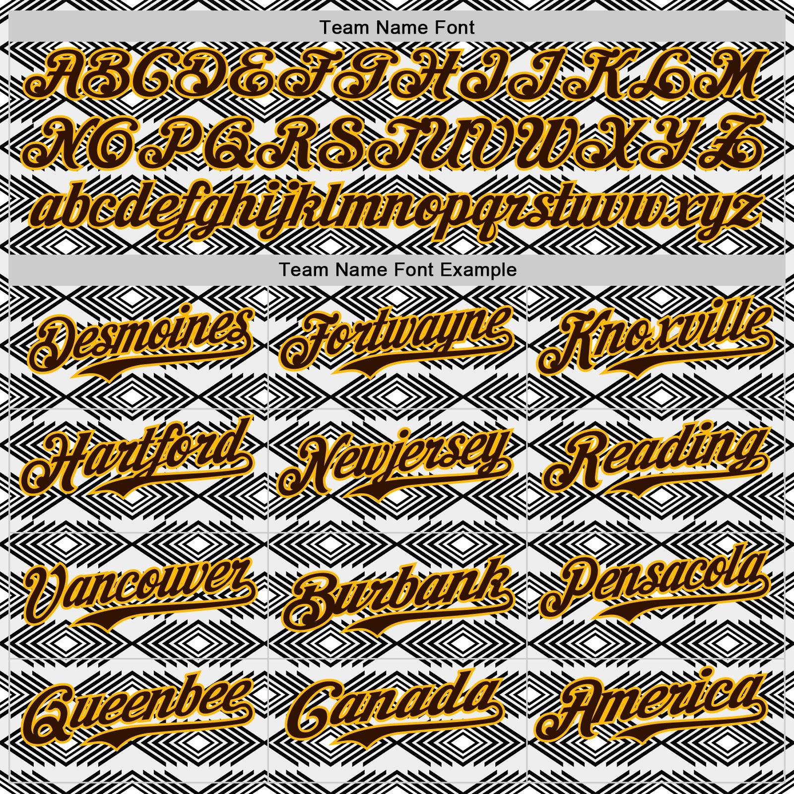 Custom White Brown Black-Gold Geometric Diamond Grid Rhombus Authentic Baseball Jersey