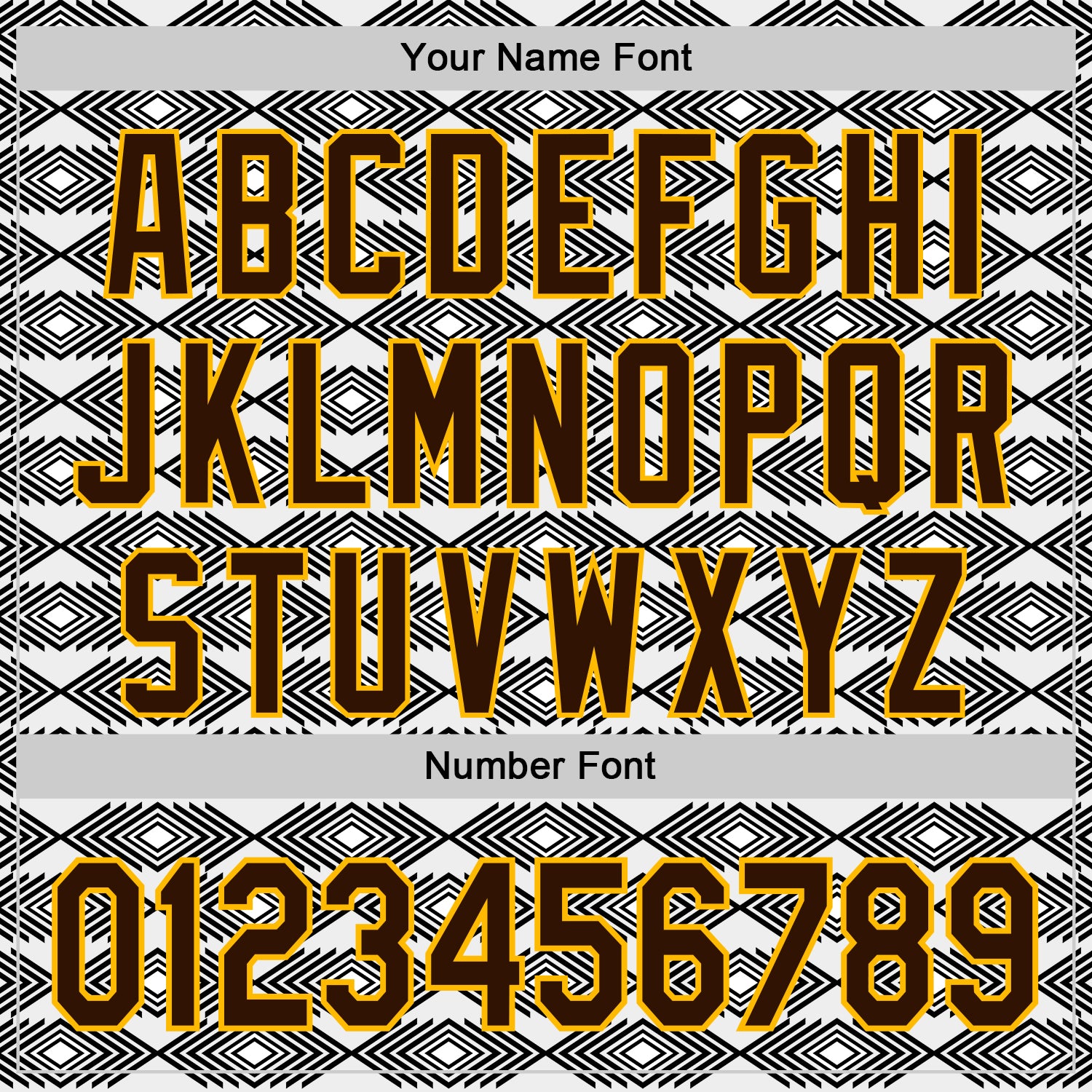 Custom White Brown Black-Gold Geometric Diamond Grid Rhombus Authentic Baseball Jersey