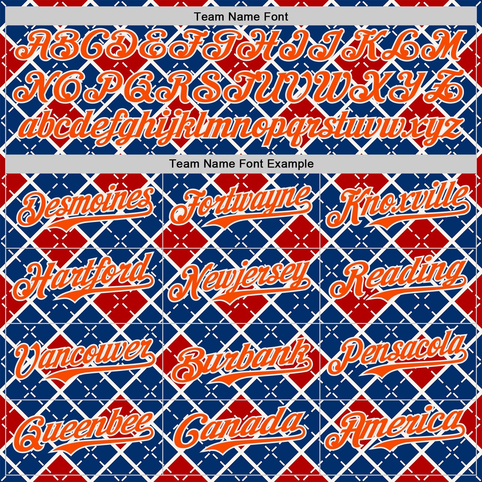 Custom US Navy Blue Orange Red-White Geometric Diamond Grid Rhombus Authentic Baseball Jersey