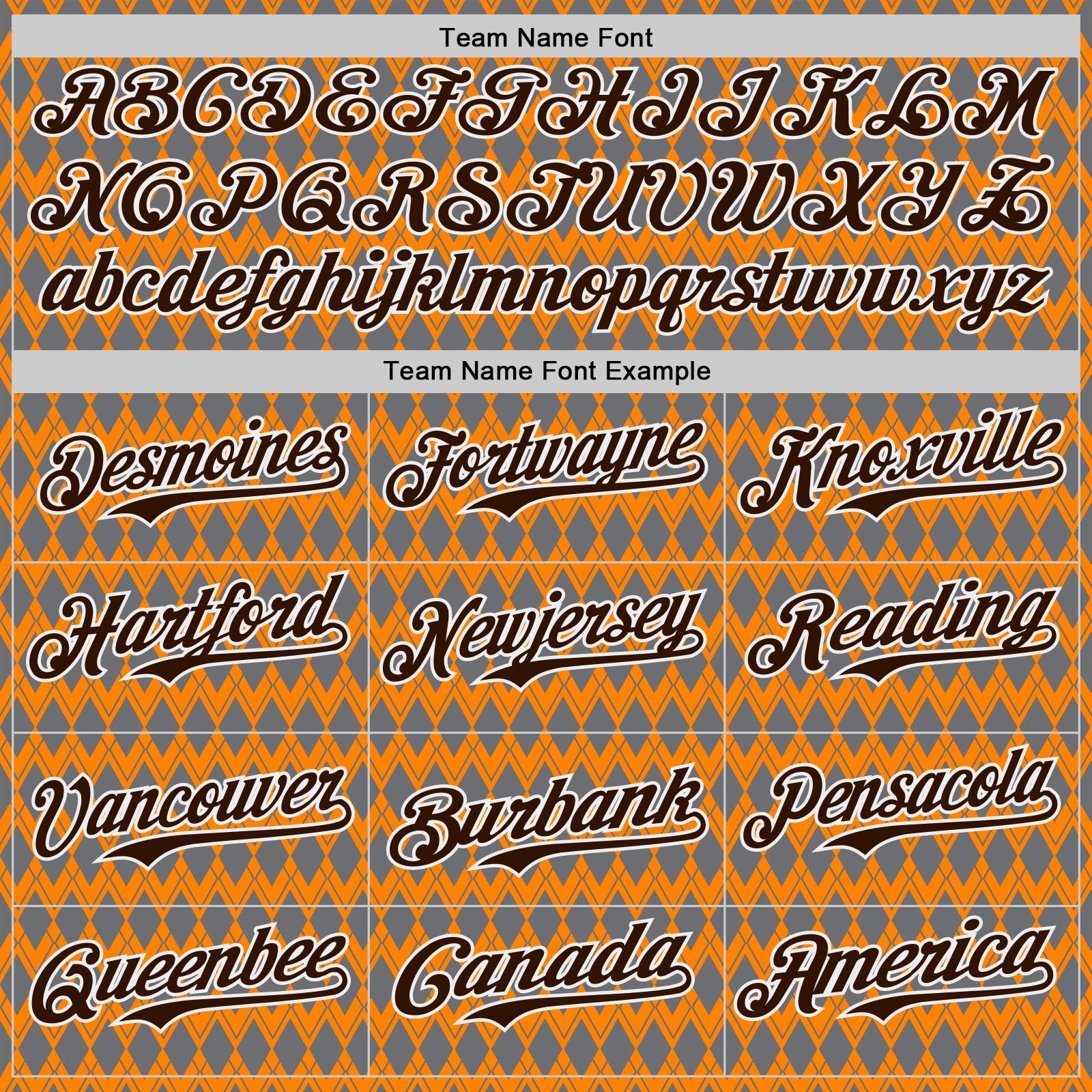 Custom Orange Brown Gray-White Geometric Diamond Grid Rhombus Authentic Baseball Jersey