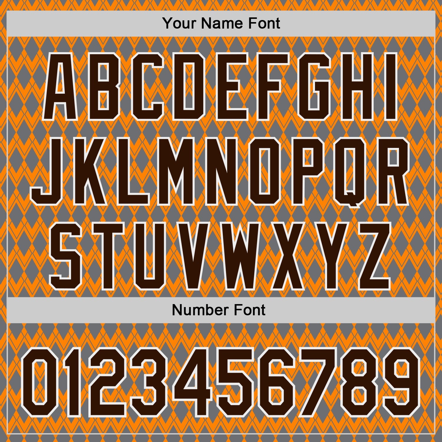 Custom Orange Brown Gray-White Geometric Diamond Grid Rhombus Authentic Baseball Jersey