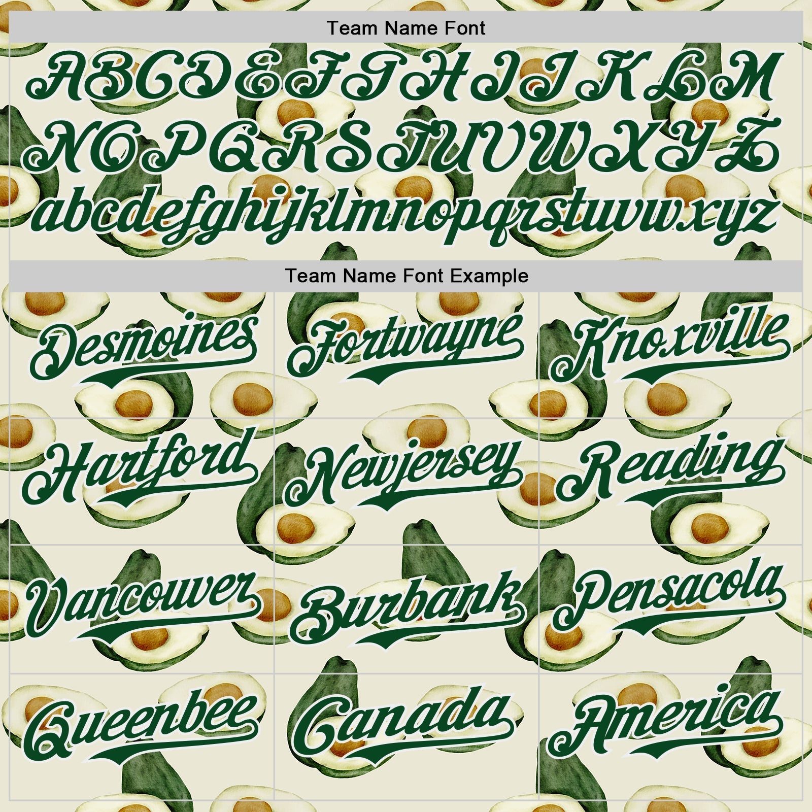Custom Cream Green-White Foodie Avocado Authentic Baseball Jersey