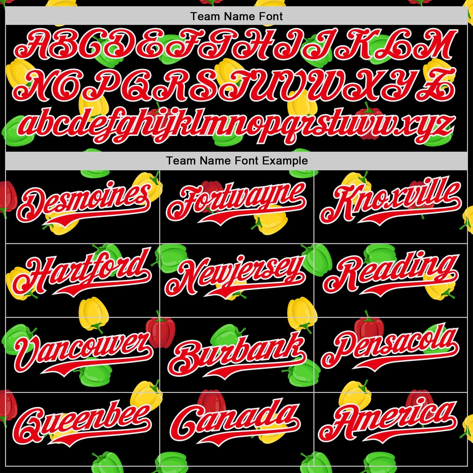 Custom Black Fire Red-White Foodie Bell Pepper Authentic Baseball Jersey