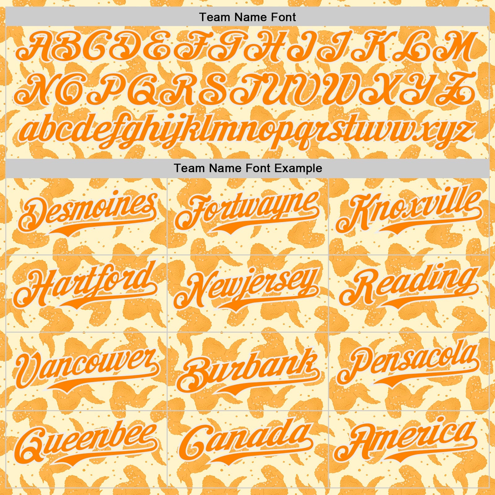 Custom Cream Bay Orange-White Foodie Fried Chicken Authentic Baseball Jersey