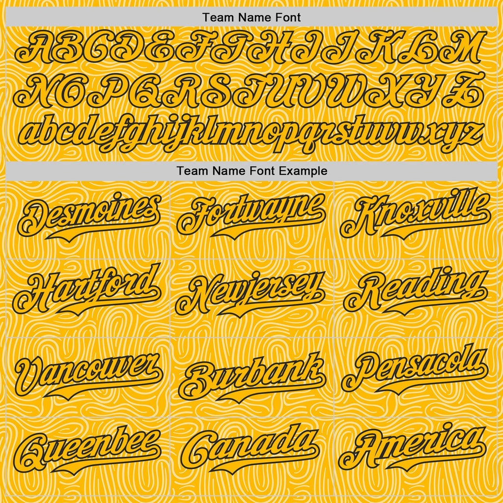 Custom Gold-Black Foodie Pasta Spaghetti Authentic Baseball Jersey