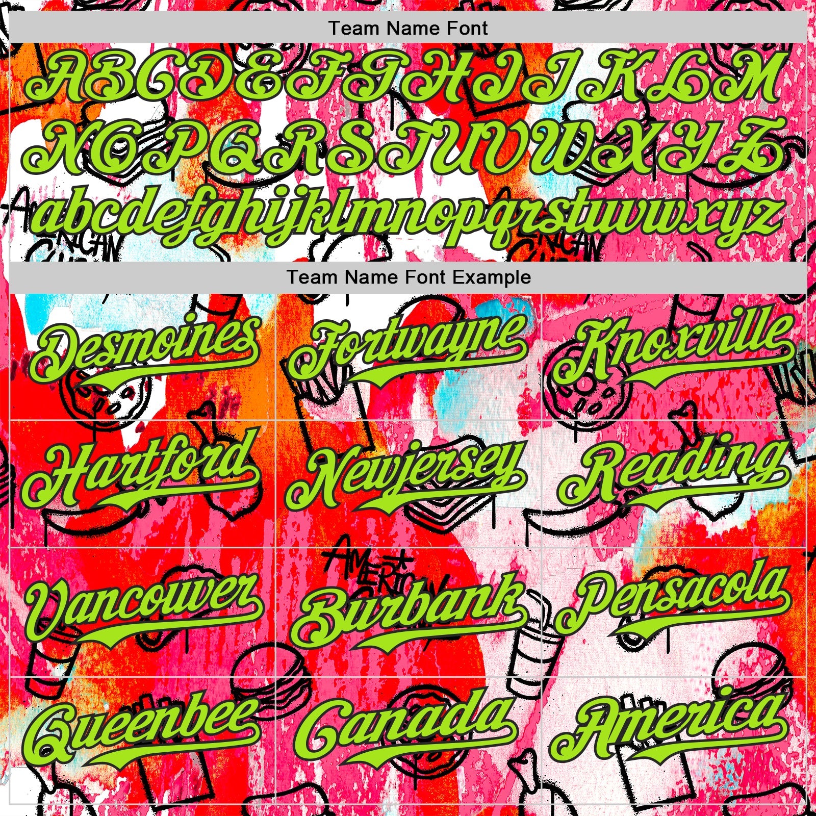 Custom Pink Neon Green-Black Foodie American Cuisine Fast Food Burger Fries & Pizza Authentic Baseball Jersey