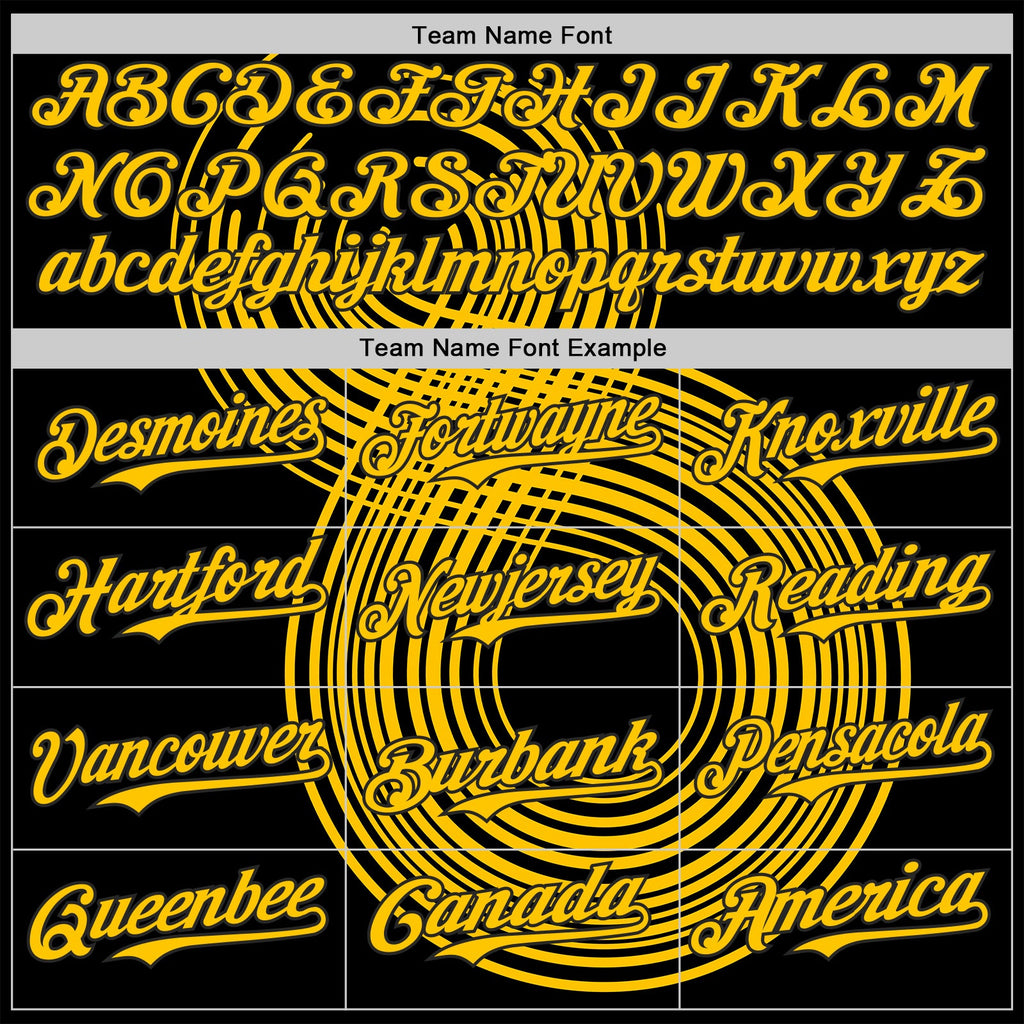 Custom Black-Yellow Autism Acceptance Gold Infinity Authentic Baseball Jersey