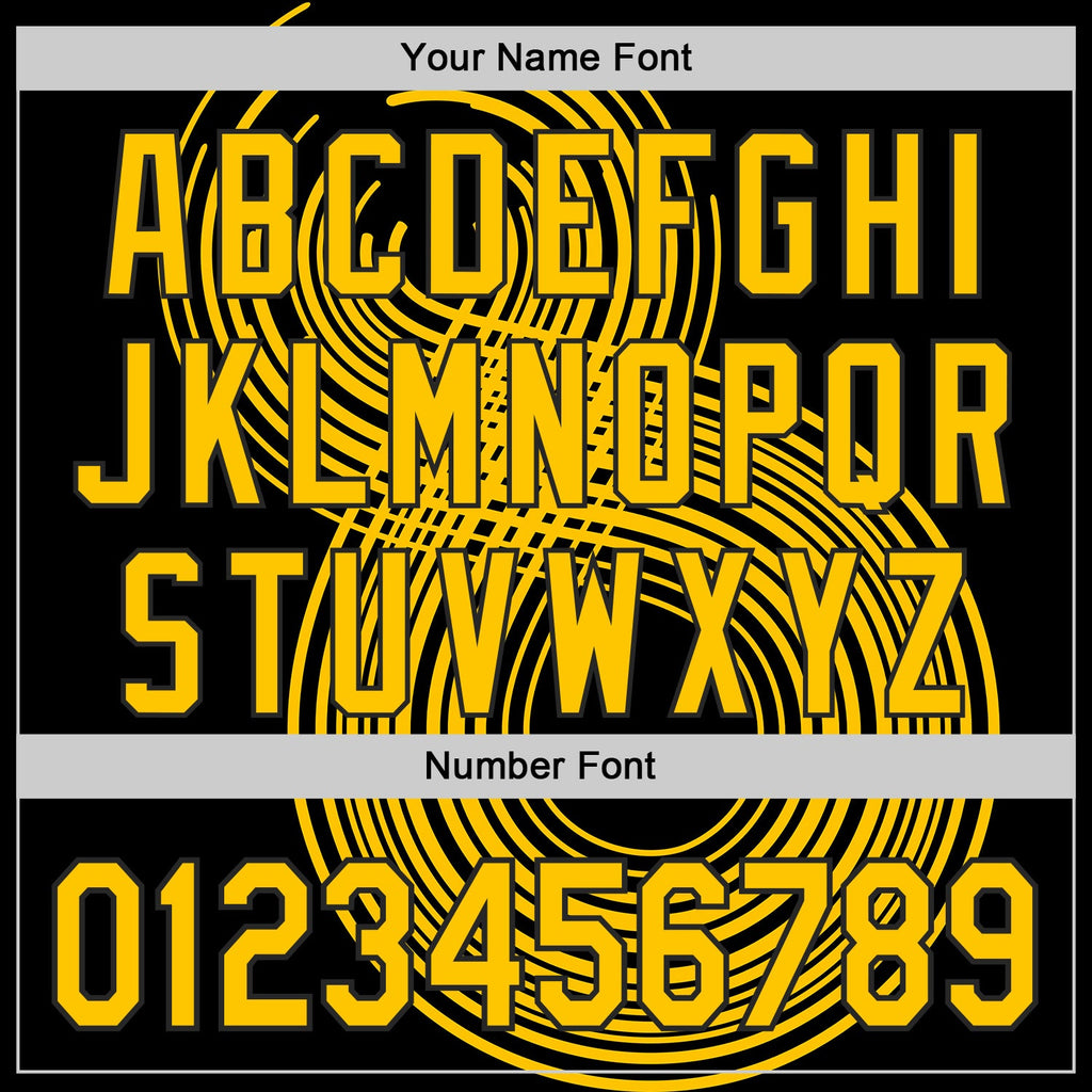 Custom Black-Yellow Autism Acceptance Gold Infinity Authentic Baseball Jersey