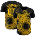 Custom Black-Yellow Autism Acceptance Gold Infinity Authentic Baseball Jersey