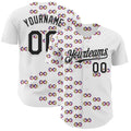 Custom White-Black Autism Acceptance Puzzle Infinity Authentic Baseball Jersey