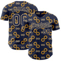 Custom Navy-Vegas Gold Autism Acceptance Gold Infinity Authentic Baseball Jersey