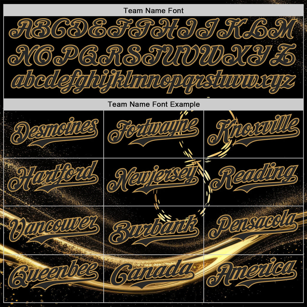 Custom Black-Old Gold Autism Acceptance Gold Infinity Authentic Baseball Jersey