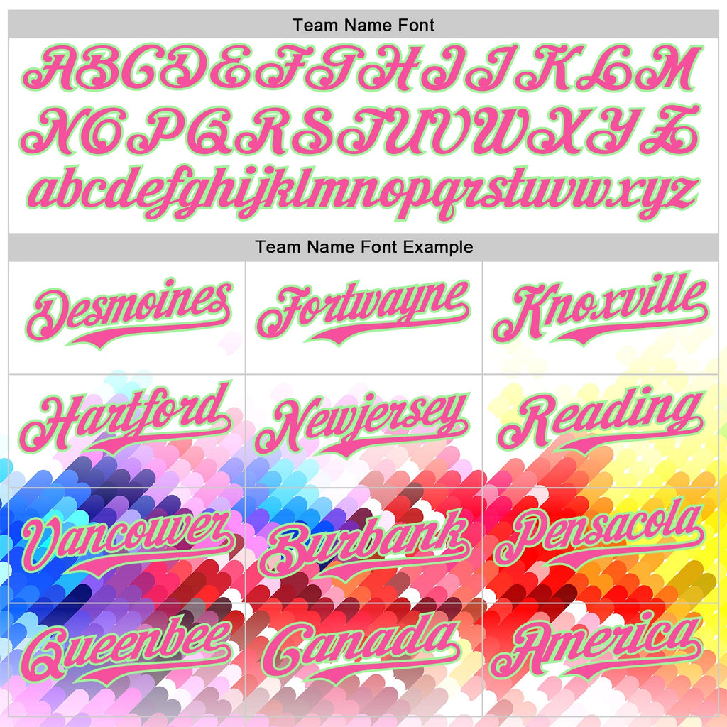 Custom White Pink-Pea Green Autism Acceptance Rainbow Infinity Authentic Baseball Jersey